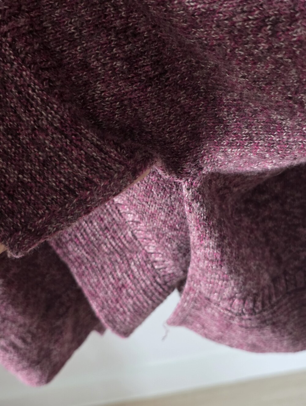 Old Navy Burgundy Marled Tunic Sweater Large Long Sleeve Cozy Knit Pullover - Picture 5 of 8
